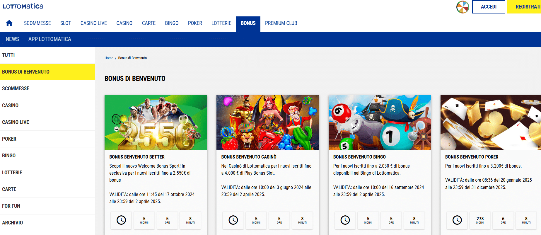 piattaforma lottomatica